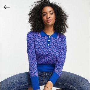 Y.A.S knitted polo sweater